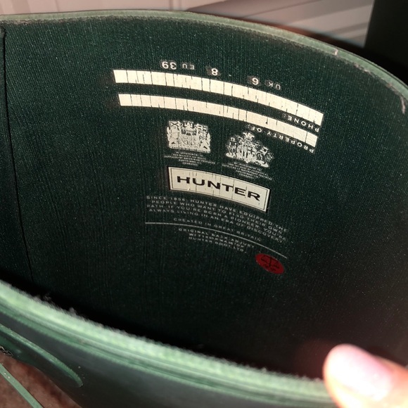 Hunter Tall Rain Boots in Green , Size 8 - Picture 5 of 8